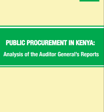 Public Procurement in Kenya: Analysis of the Auditor General’s Reports