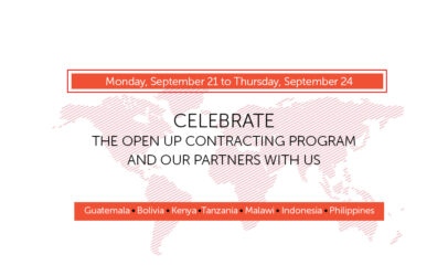 Celebrate the Open Up Contracting Program and our partners with us