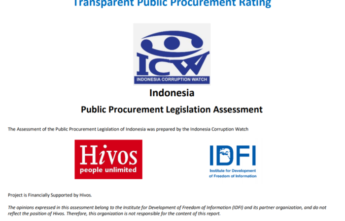 Public Procurement Legislation Assessment – Indonesia