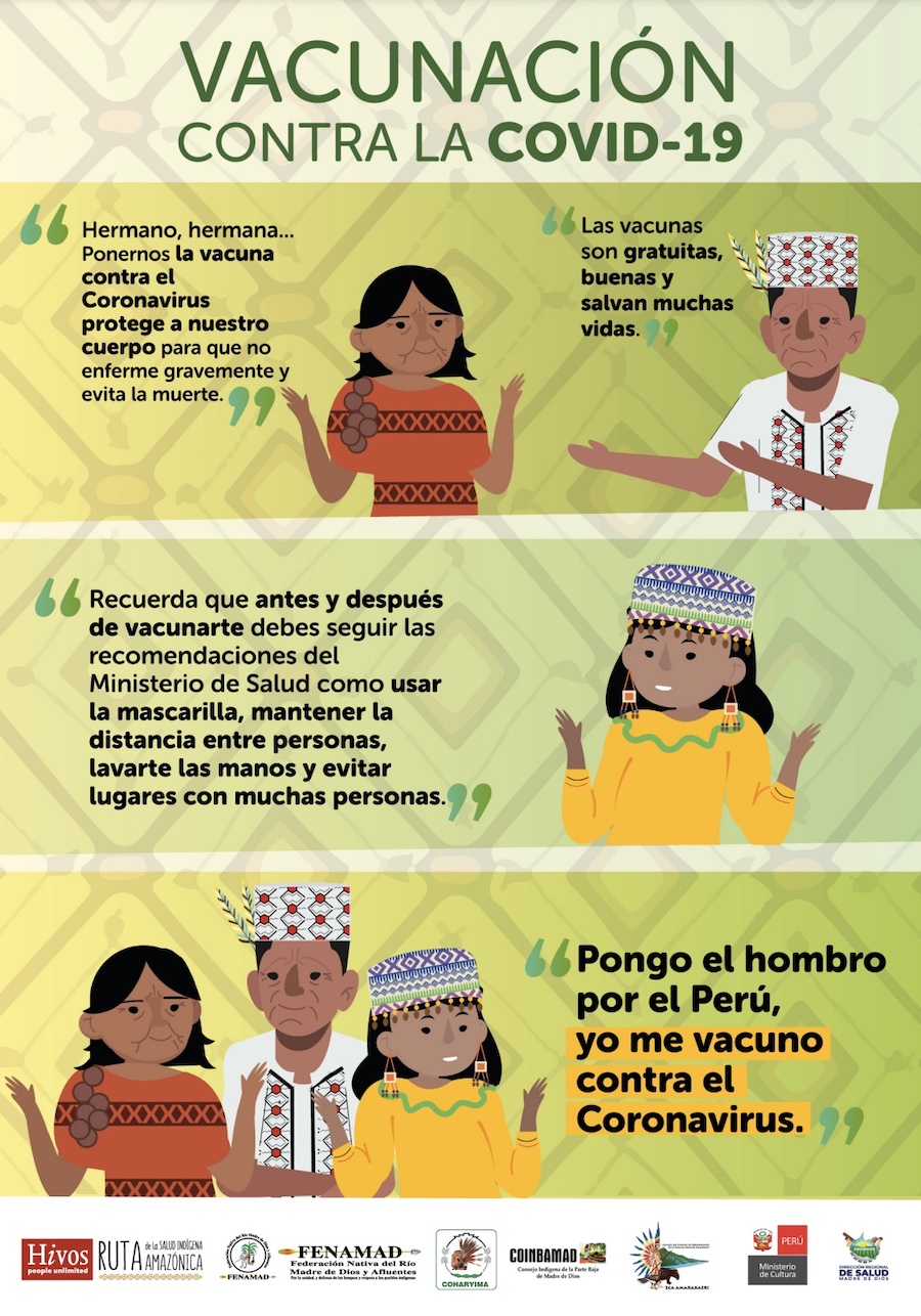 Lonas culturalmente adaptadas sobre Vacunación COVID-19 (Perú)