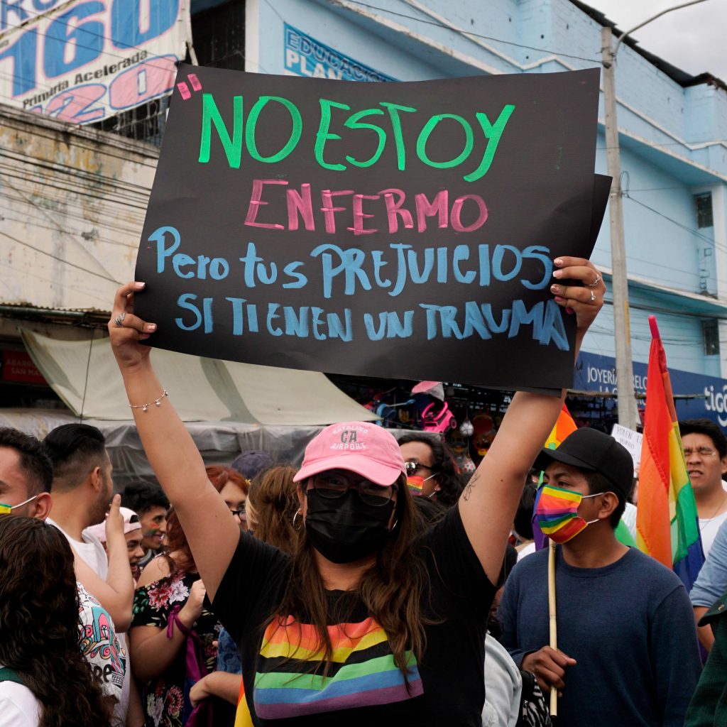Una de las consignas que se resaltaban el día de la marcha, haciendo un llamado a la conciencia y empatía social.