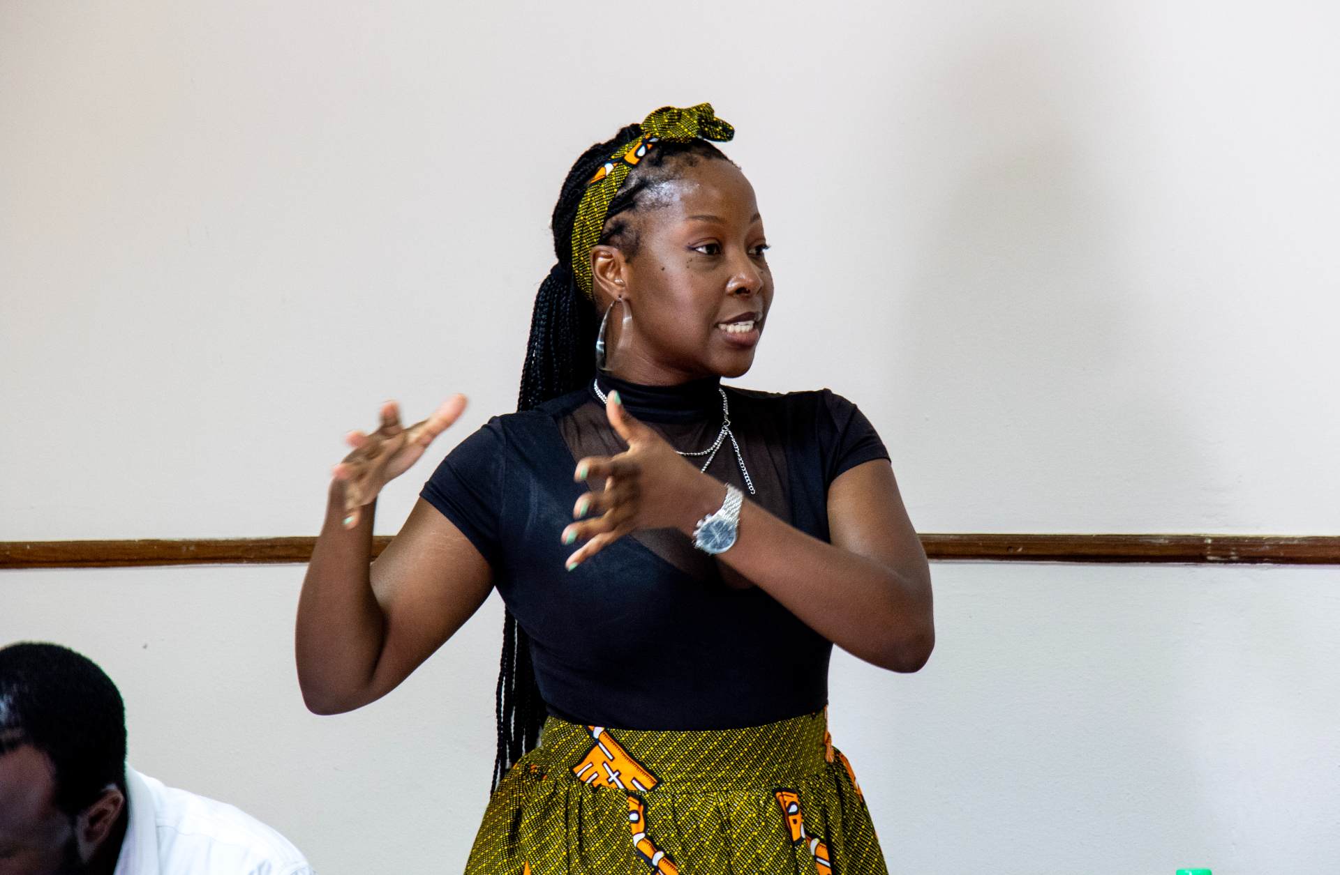 Project Manager Samantha Nengomasha during the ROOM workshop