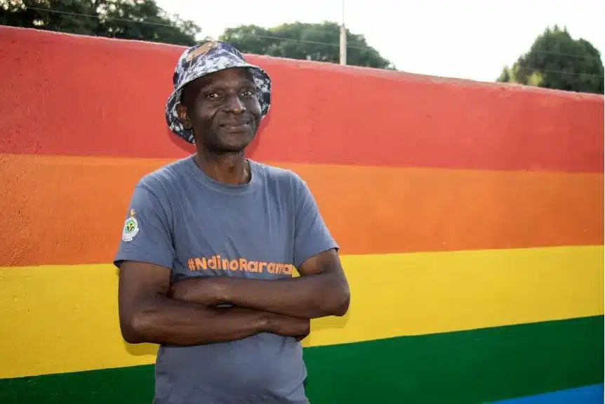 Theddius works with the LGBTQ+ community in Zimbabwe