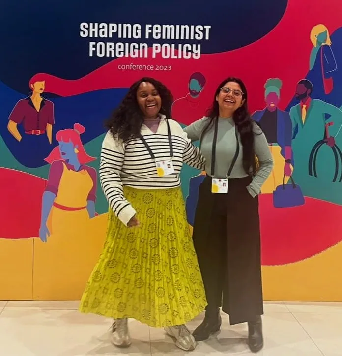 Pooja at the Strengthening Feminist Foreign Policy Conference