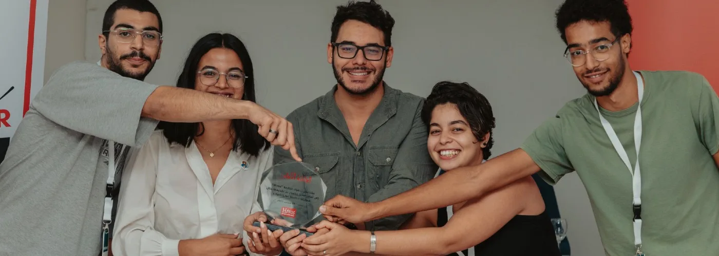 Winners of Sprint for truth event which celebrated the work of journalists in Tunisia