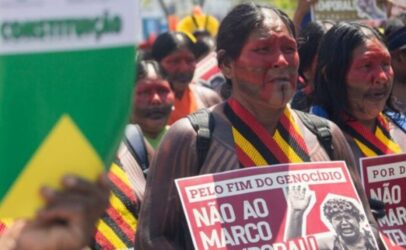 Brazilian Indigenous people gather in thousands to protest land rights infringements