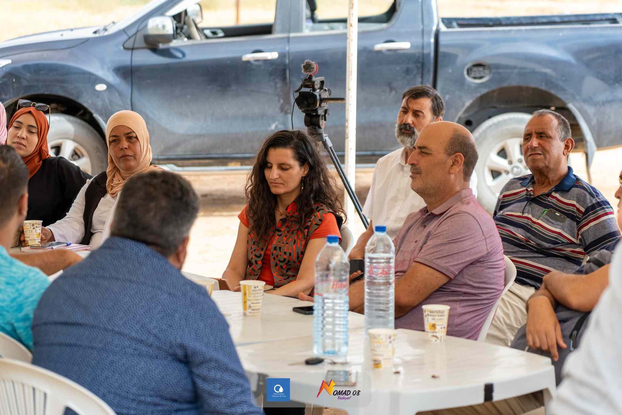 Farmers discussing climate resilient farming in Tunisia