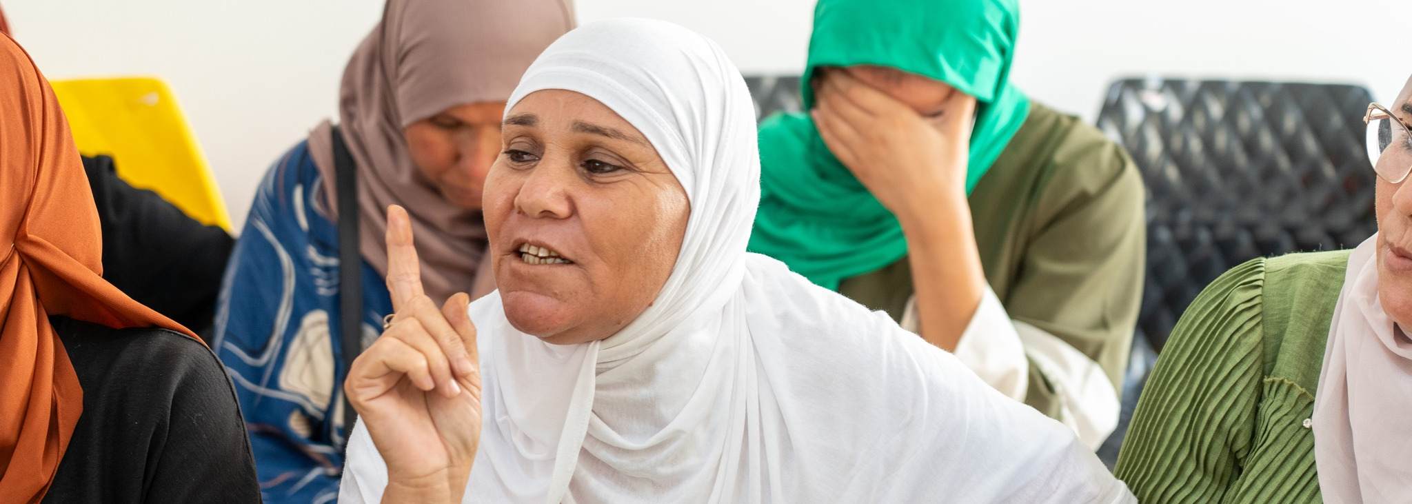 Farmers discussing climate resilient farming in Tunisia