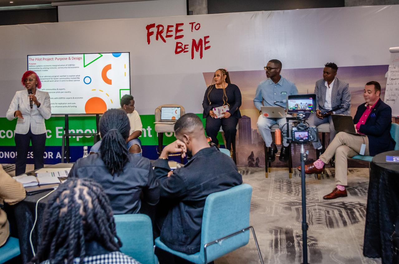 Free to be Me's Global Program Manager present the results of economic empowerment pilot projects.