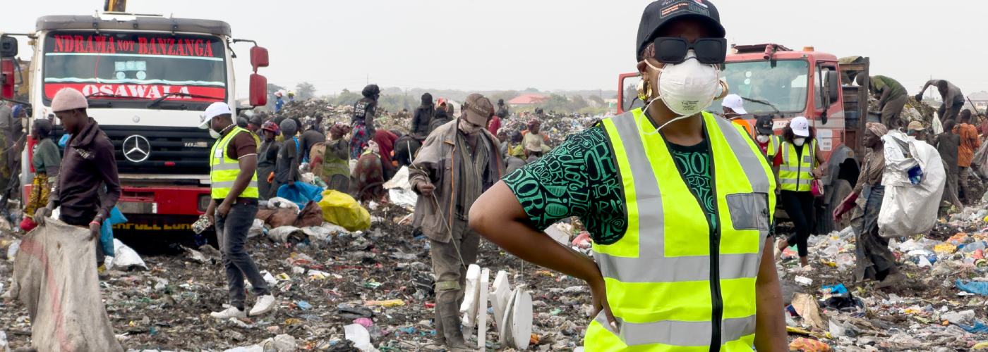 Journalists visit dumpsite in Lusaka
