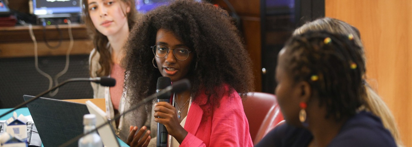 Youth speaking on World Food Day